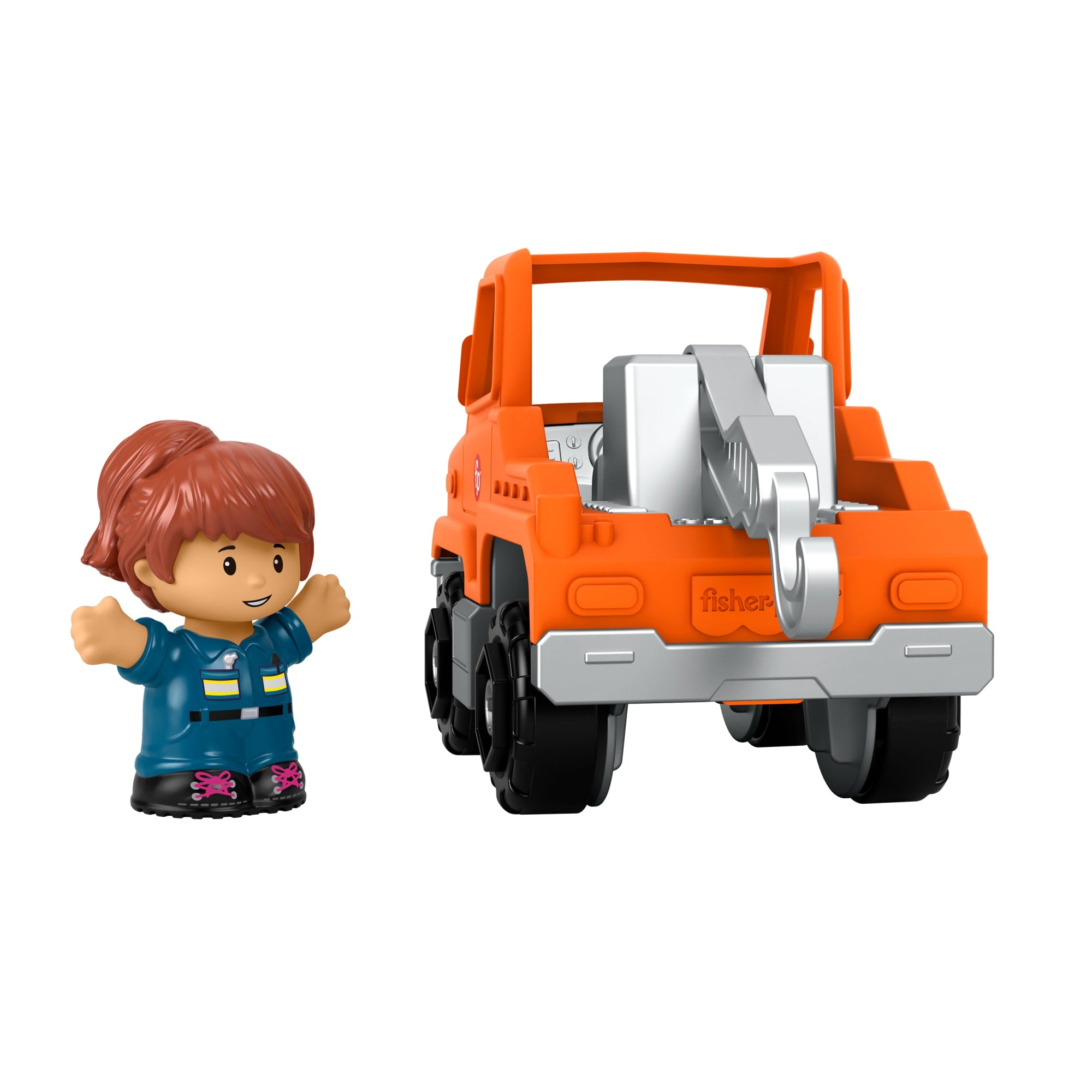 Fisher-Price Little People Help And Go Tow Truck & Figure Set For Toddlers. 2 Pieces - Image 15