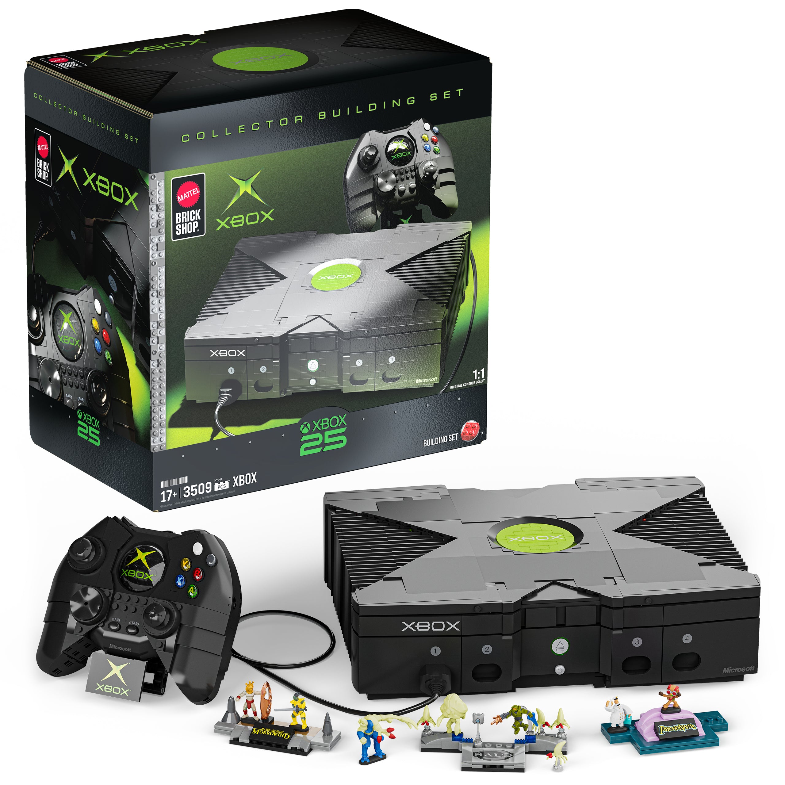 Mattel Brick Shop Microsoft-Coffret de Construction Xbox Originale