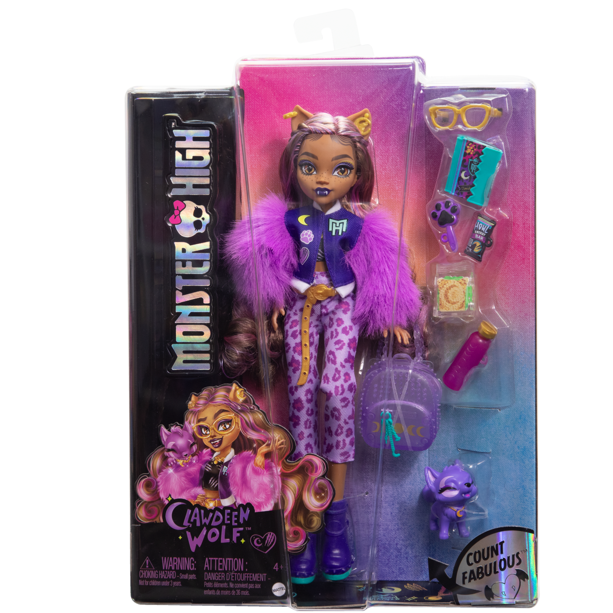 Monster High Poupée. Animal et Accessoires Clawdeen Wolf. Croissant - Image 6