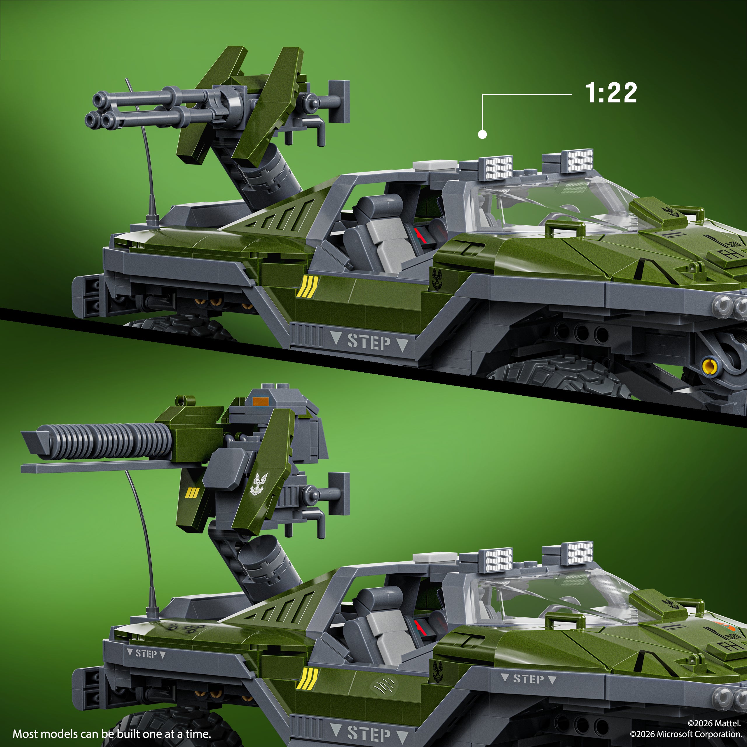 Mattel Brick Shop Hot Wheels Elite Halo® UNSC M12 Warthog. Juguete de Construcción con Detalles Auténticos y Personalización (935 piezas) para Adultos Coleccionistas - Image 3