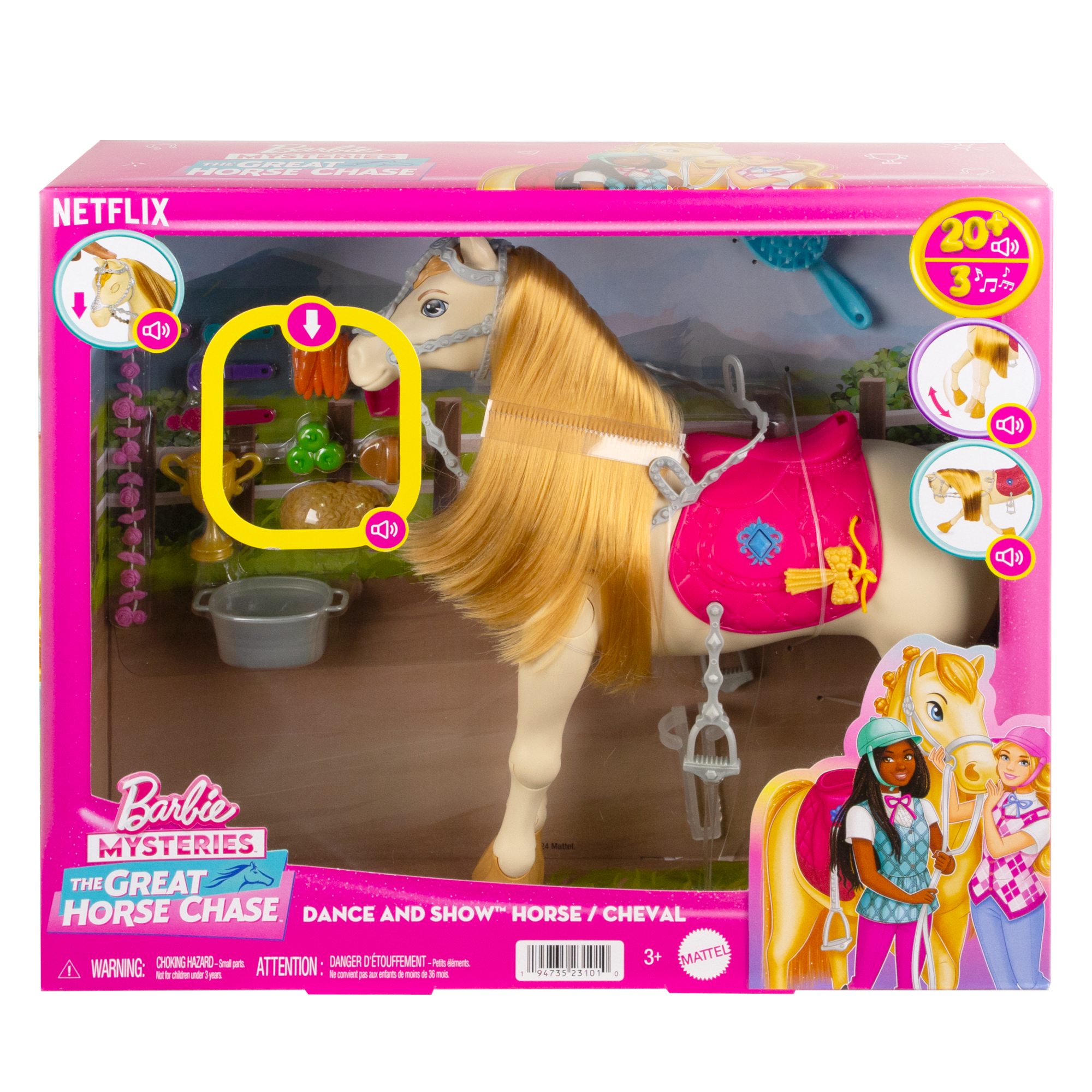 Barbie Mysteries: The Great Horse Chase interactive Toy Horse With Sounds. Music & Accessories - Image 6