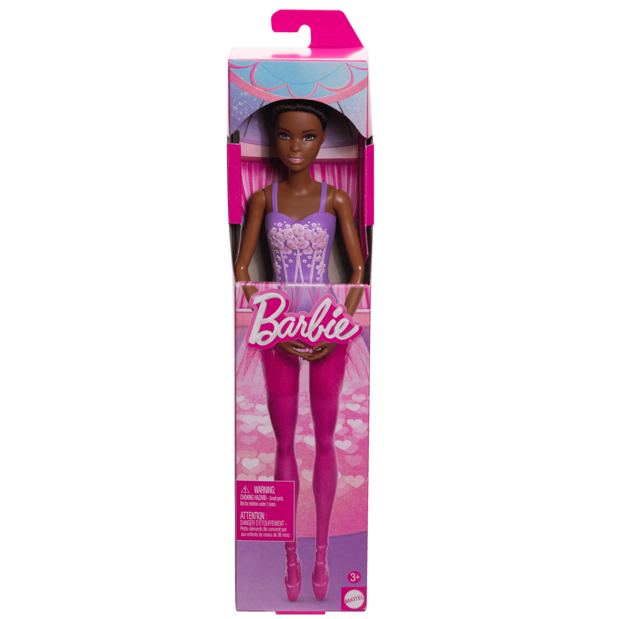 Barbie Ballerina Doll. Brunette Fashion Doll Wearing Purple Removable Tutu - Image 6