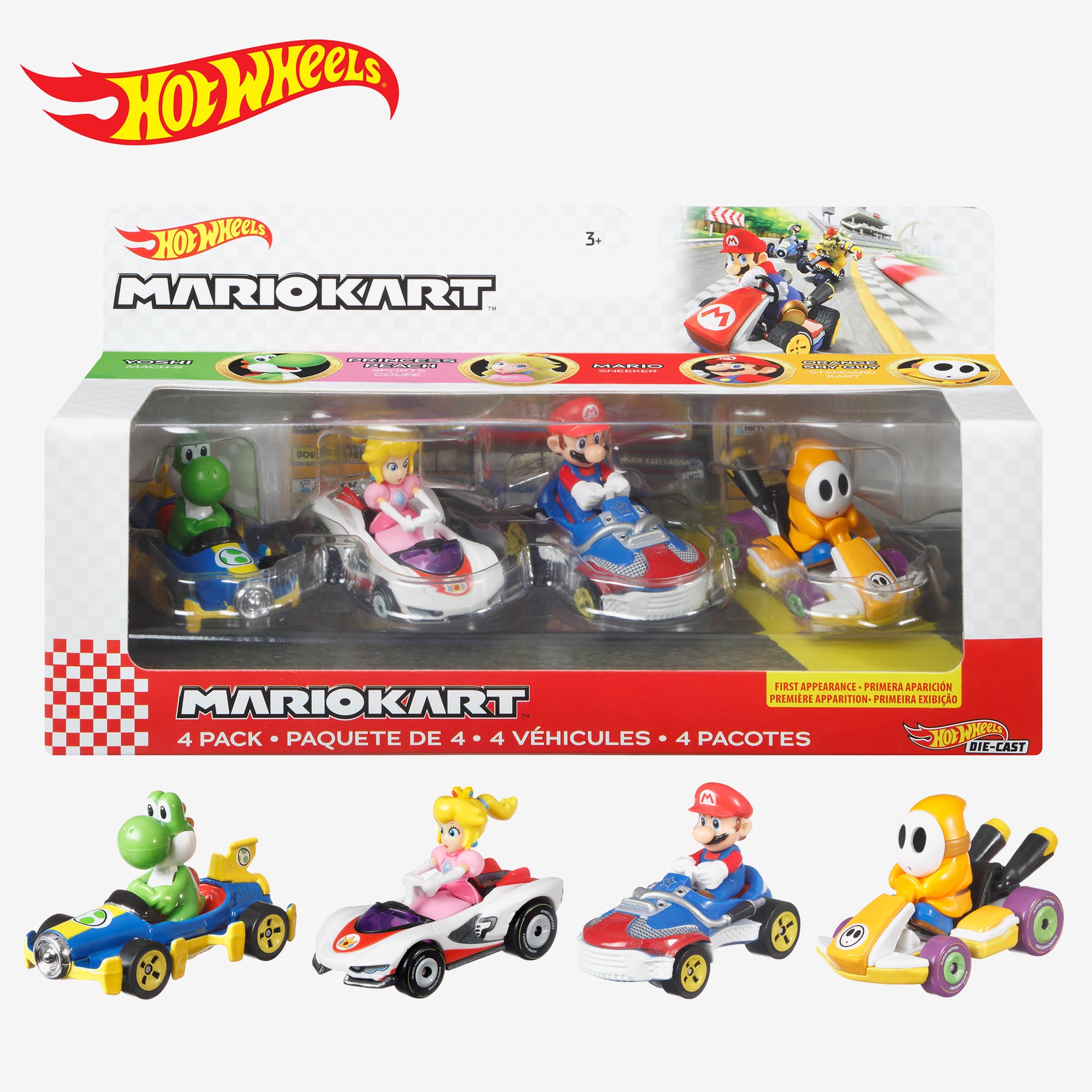 Hot Wheels® Mario Kart™ 4-PK Assortment