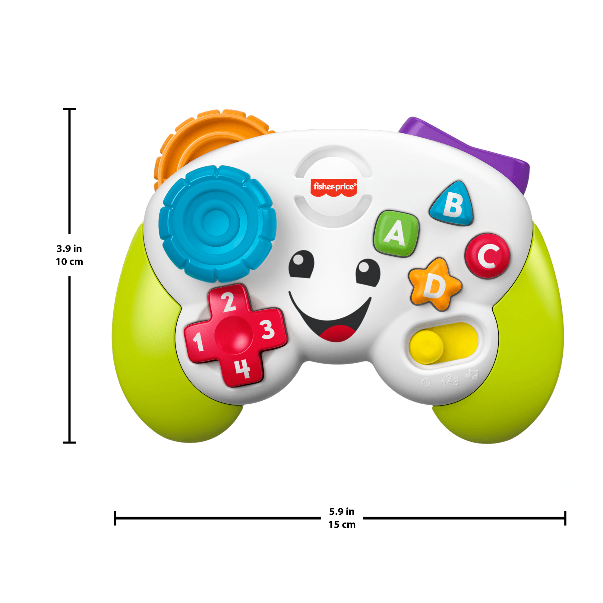Fisher-Price Laugh & Learn Game & Learn Controller Musical Baby Toy With Lights. Green - Image 2