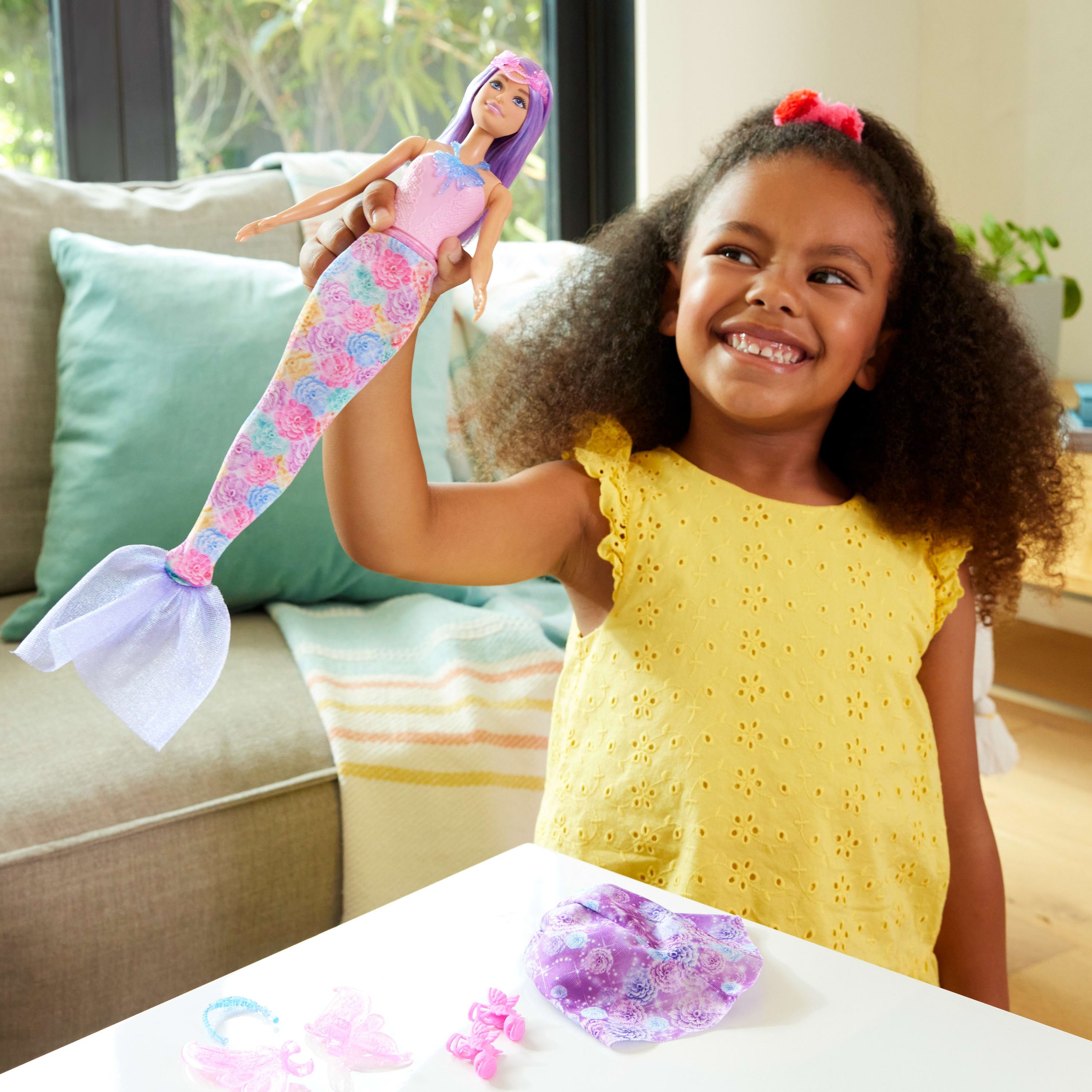 Barbie Doll Fantasy Fashion Pack With Accessories Including Mermaid Tail. Fairy Wings. & Necklaces - Image 2